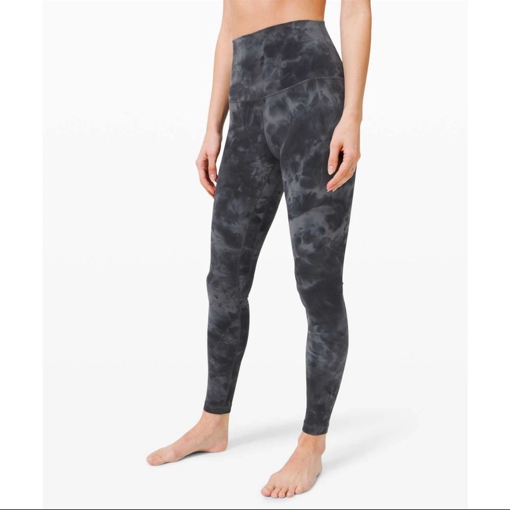 Lululemon Align HR Pant 28in Diamond Dye Blue Gray Sz 14